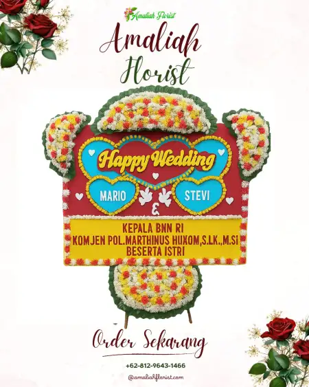 Papan Bunga Pernikahan Wonokasian
